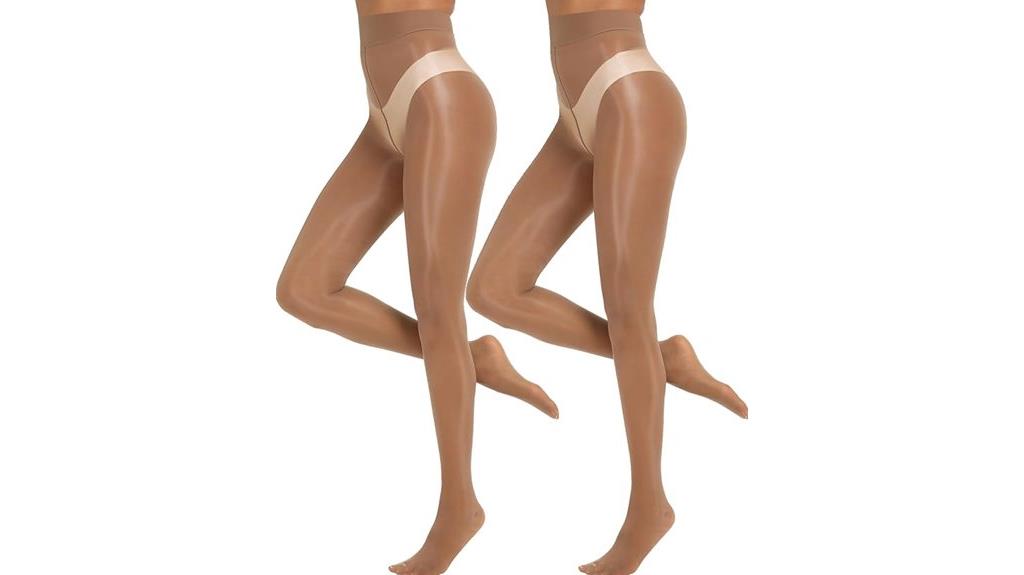 shiny sheer pantyhose set