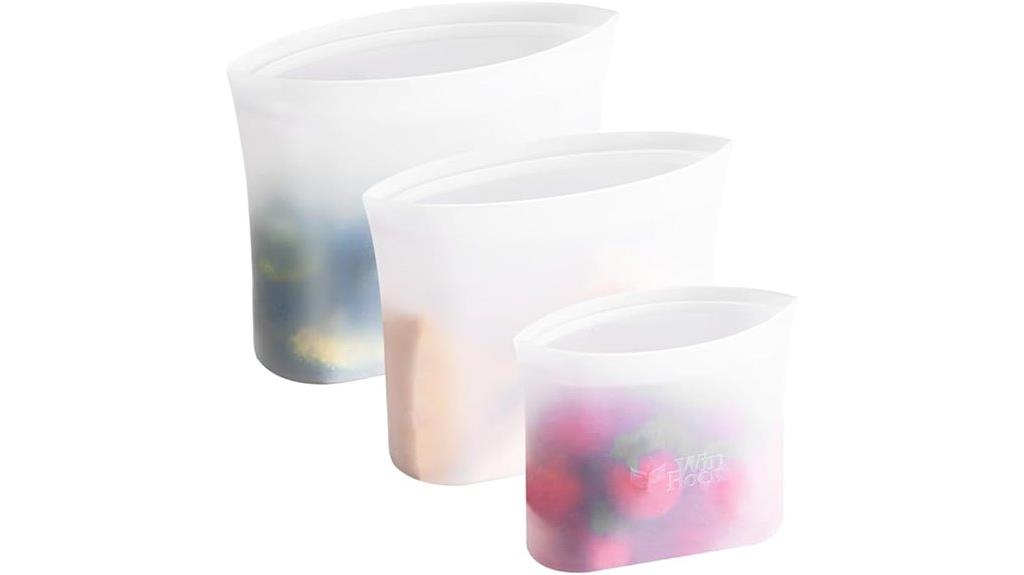 silicone storage bags pack