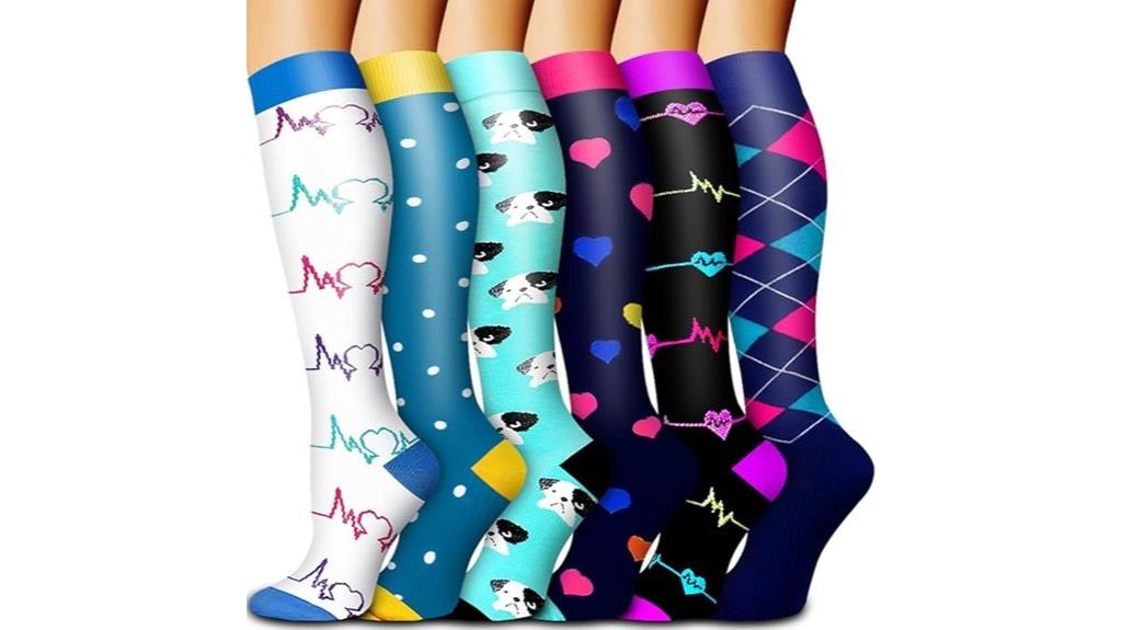 six pack copper compression socks