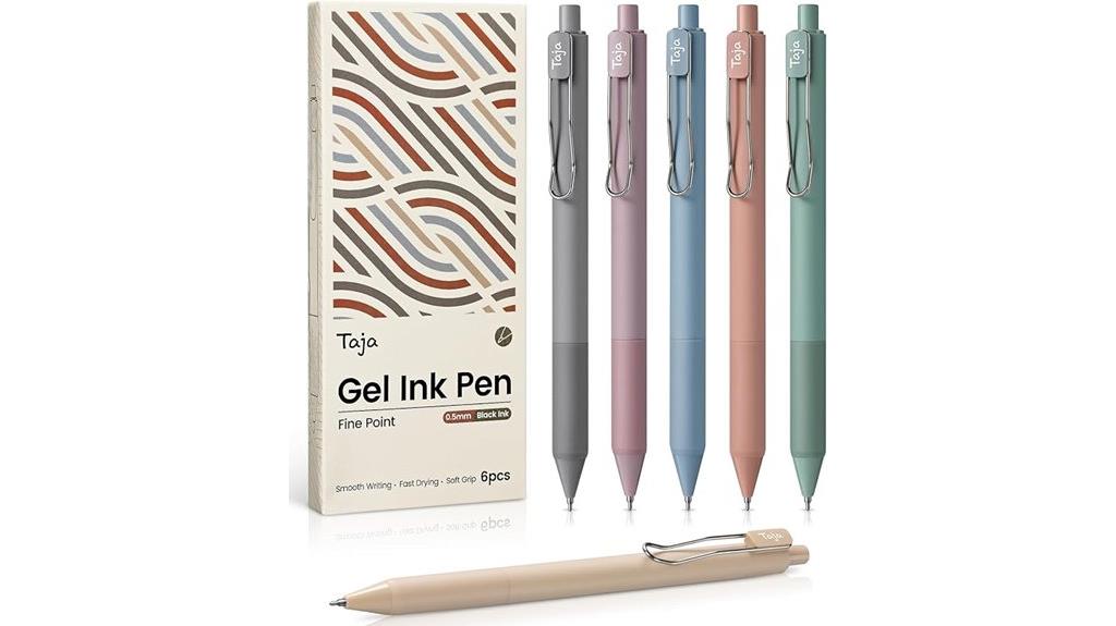 six pack fine tip pens
