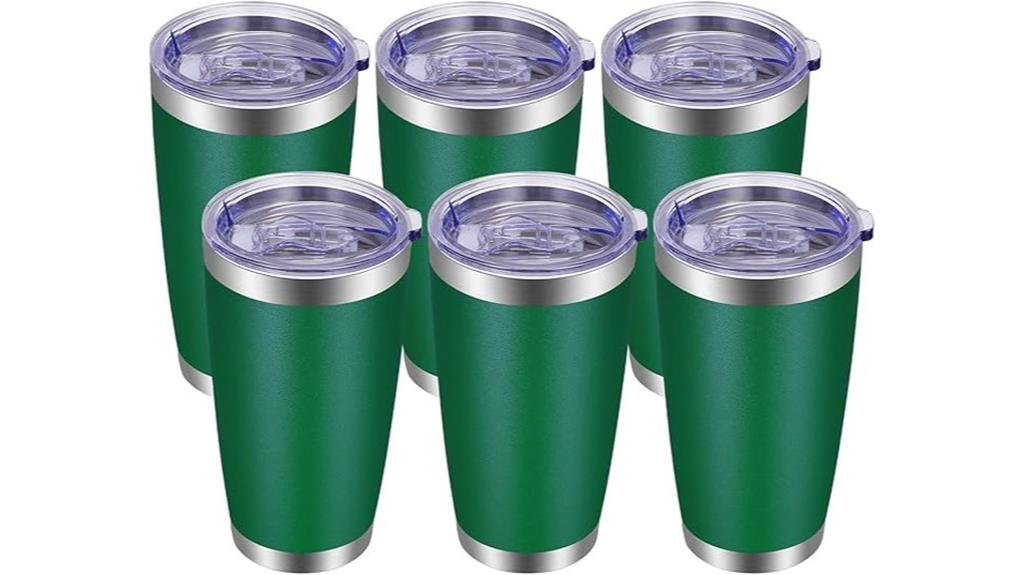 six pack stainless tumblers