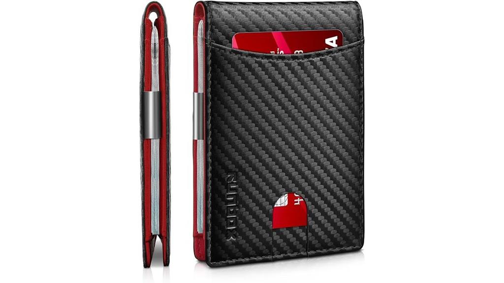 slim rfid leather wallet