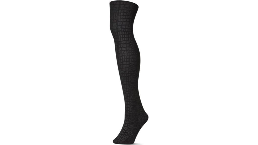 snakeskin fleece winter tights
