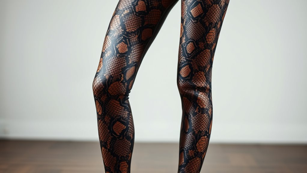 snakeskin pattern tights