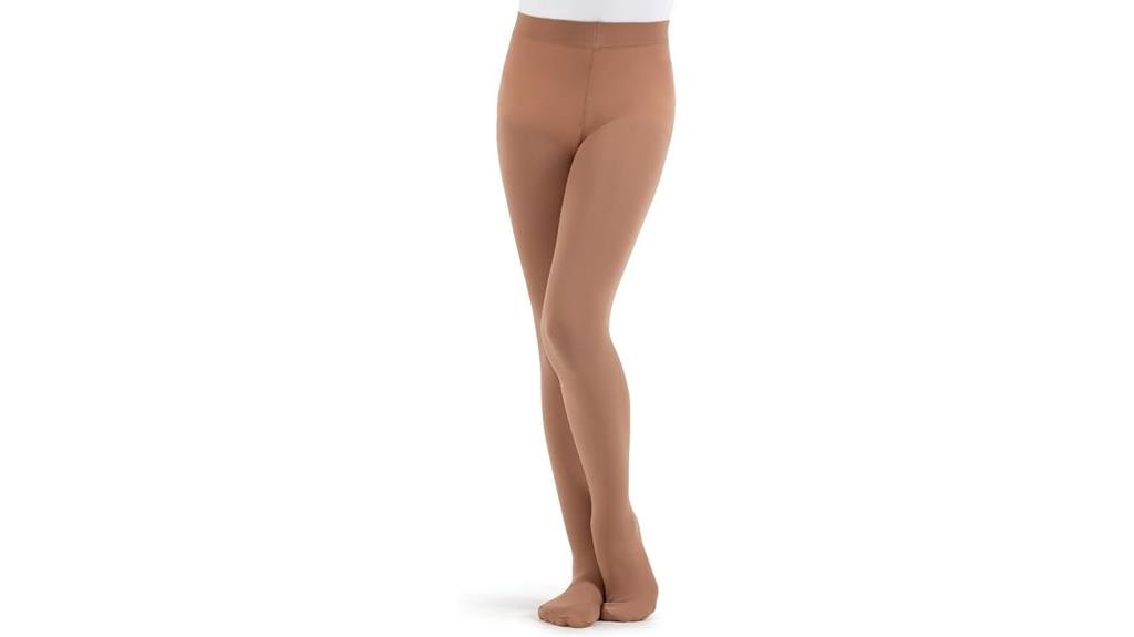 soft footed dance tights