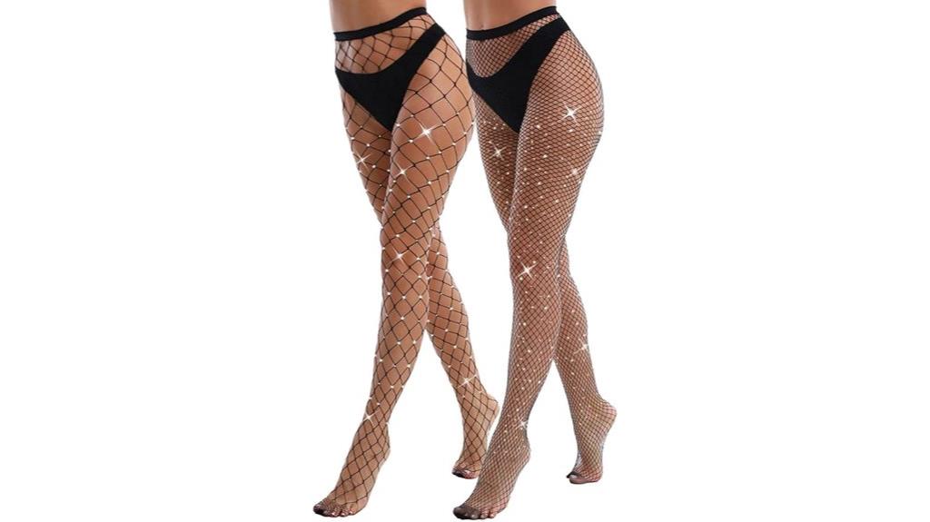 sparkly mesh fishnet tights
