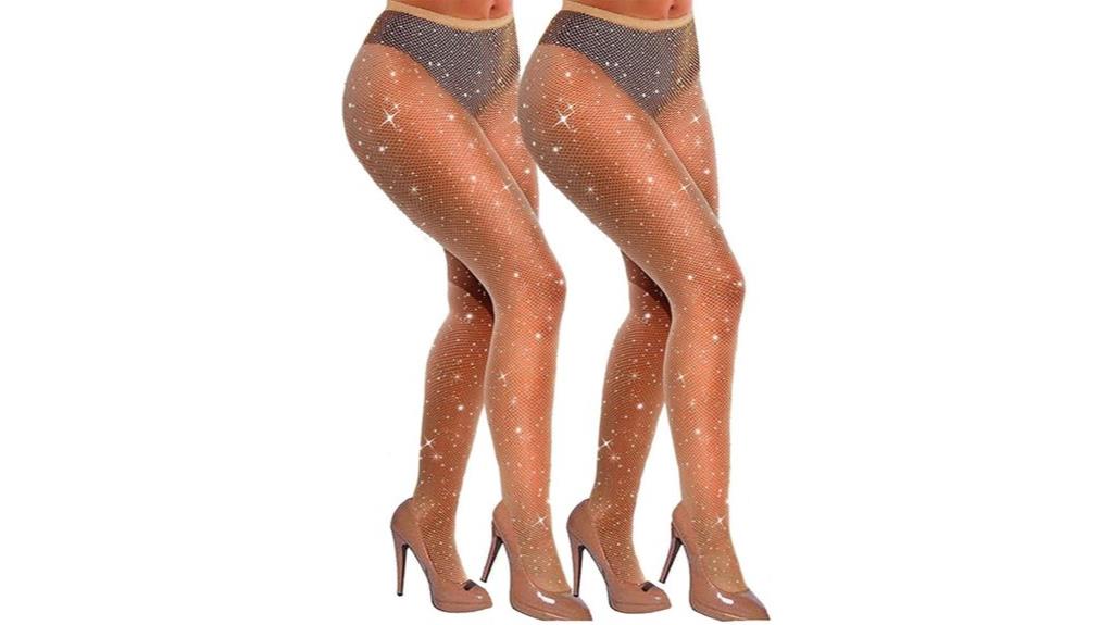 sparkly rhinestone fishnet stockings