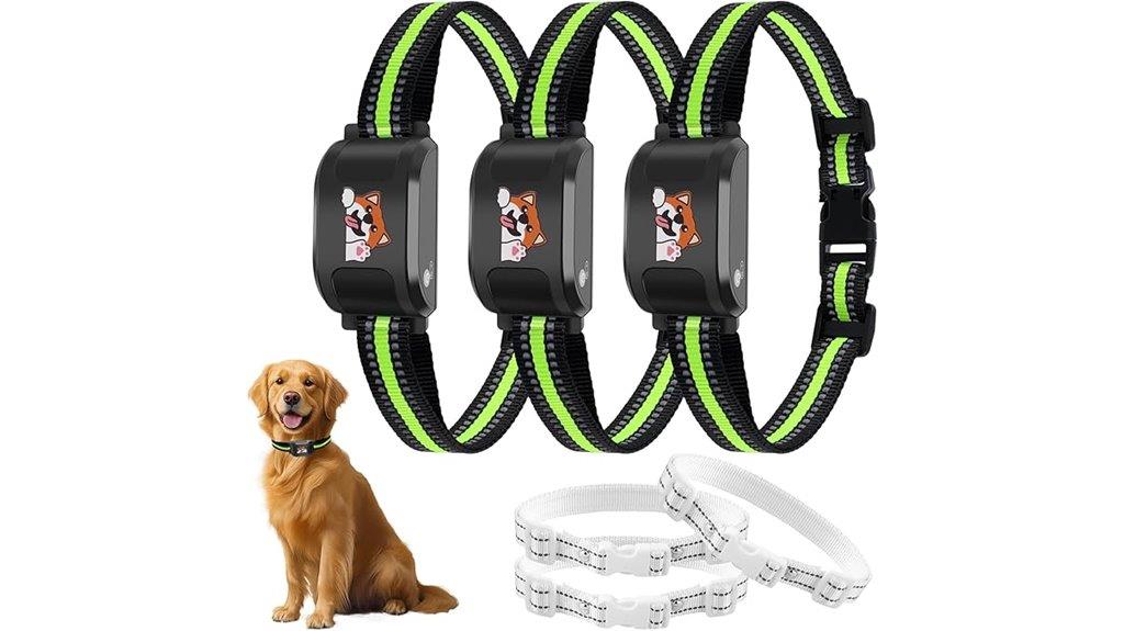 three pack dog collars