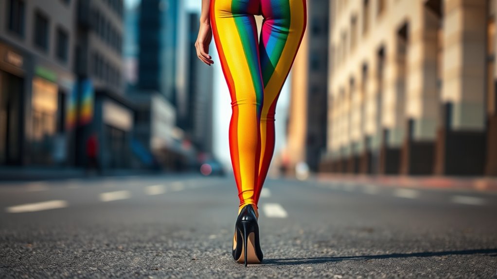 top rainbow pride tights