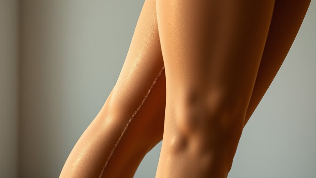 top stylish tan shimmer tights