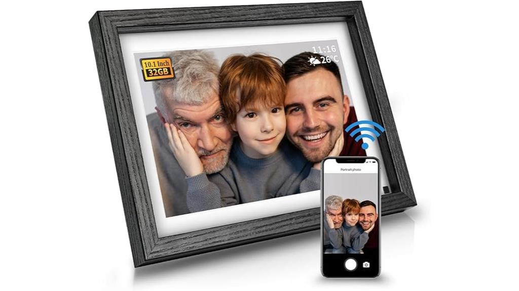 touchscreen wifi wood frame