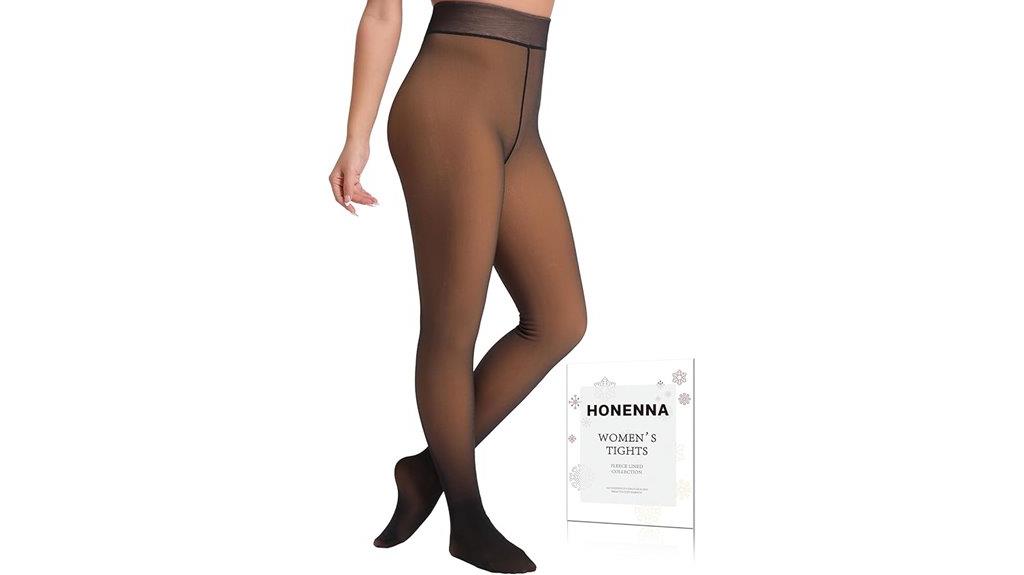 translucent fleece lined tights