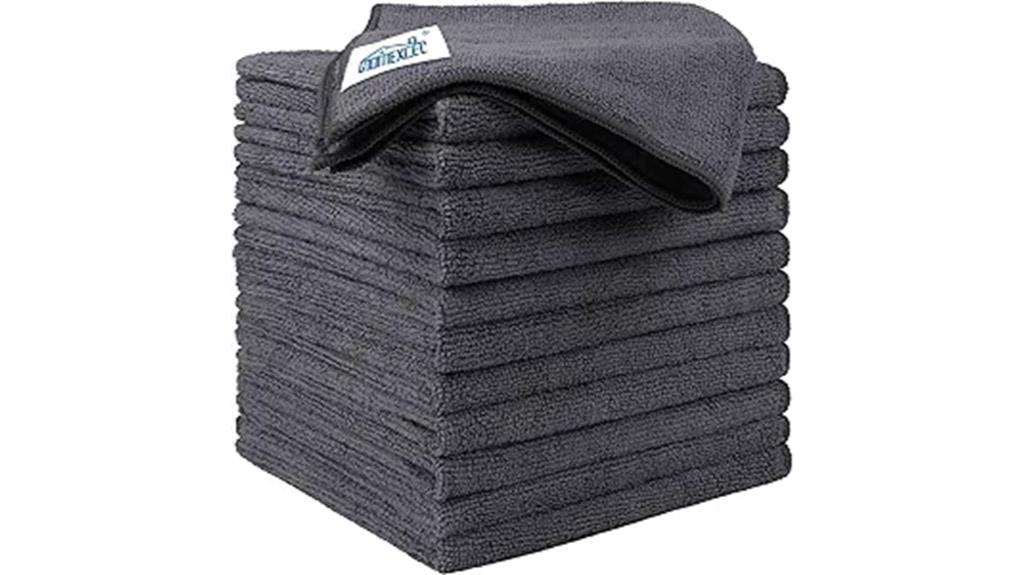 twelve microfiber cleaning cloths