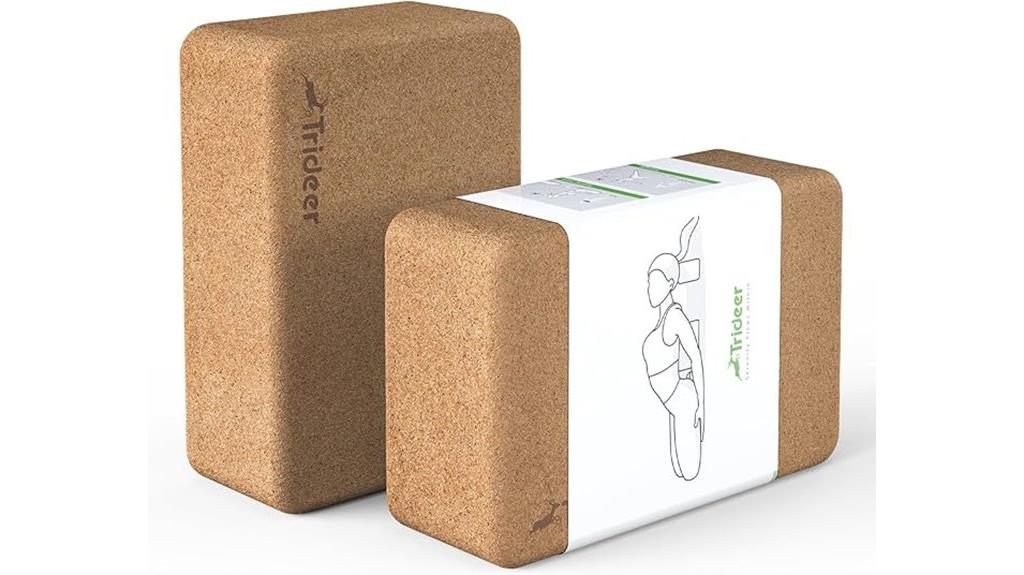 two cork yoga blocks