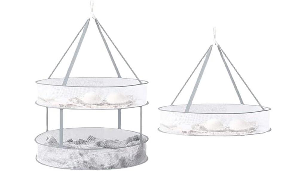 two foldable drying racks