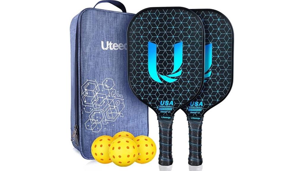 two paddles balls bag
