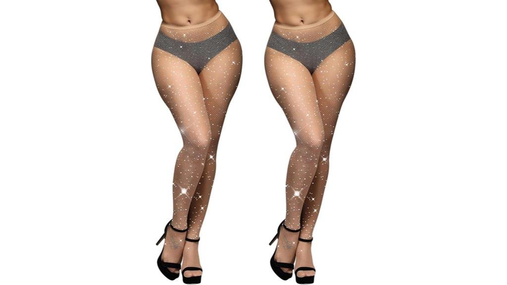 two pair sparkle tights