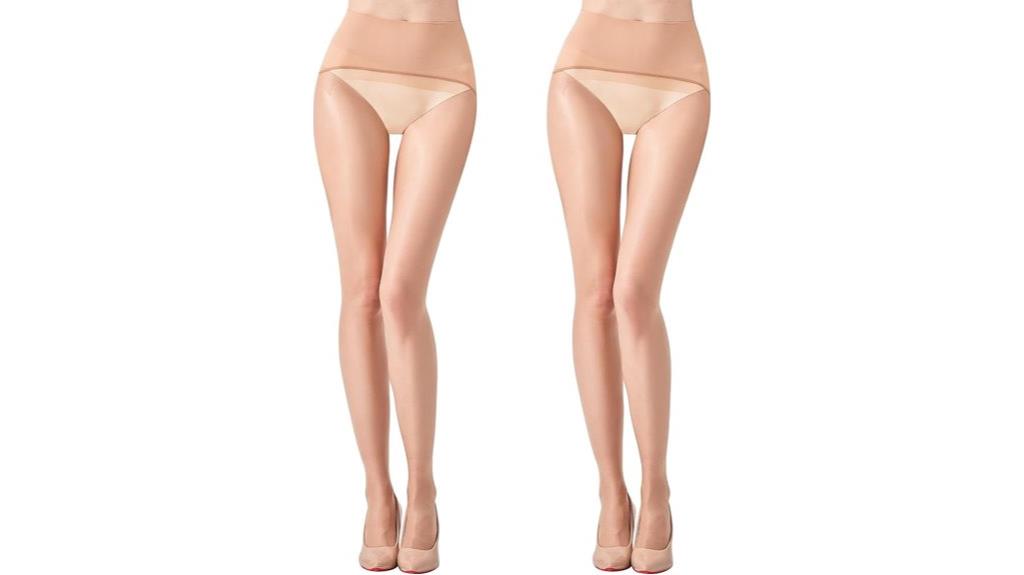 two pairs seamless pantyhose