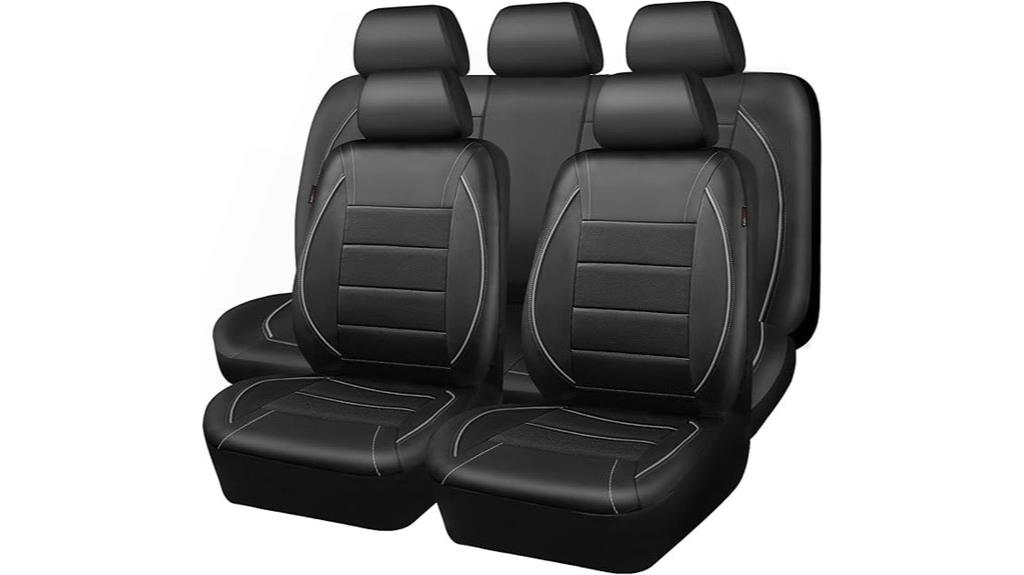 universal black grey leather