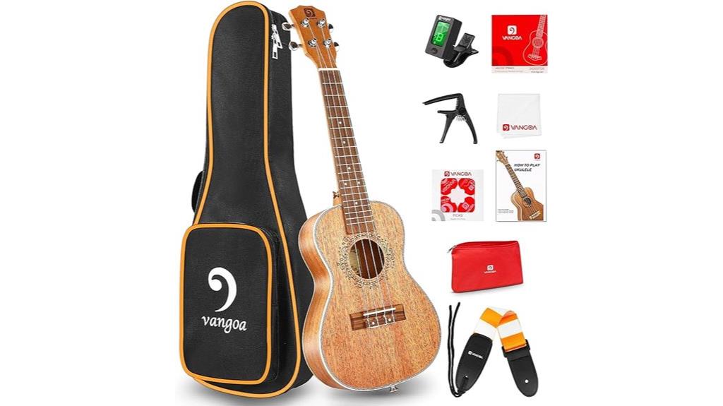 vangoa 23 inch ukulele bundle