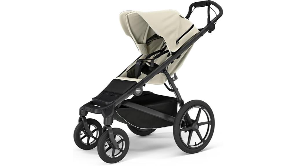 versatile four wheel child stroller