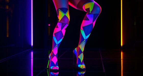vibrant 80s neon tights