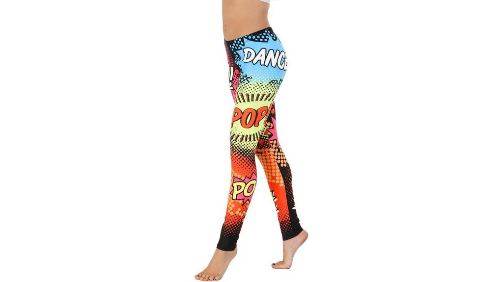 vibrant superhero leggings