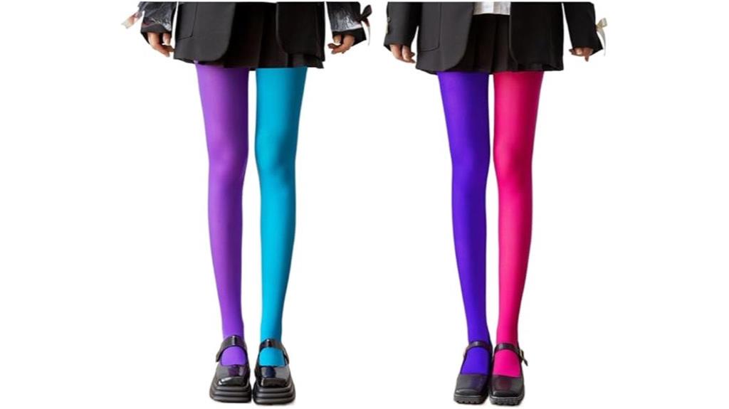 vibrant two tone pantyhose