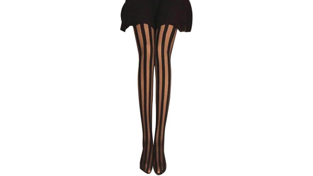 vintage sheer vertical stripe pantyhose