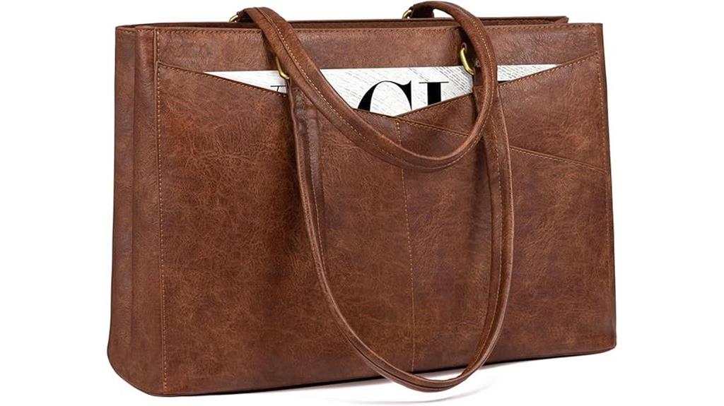 waterproof leather work tote