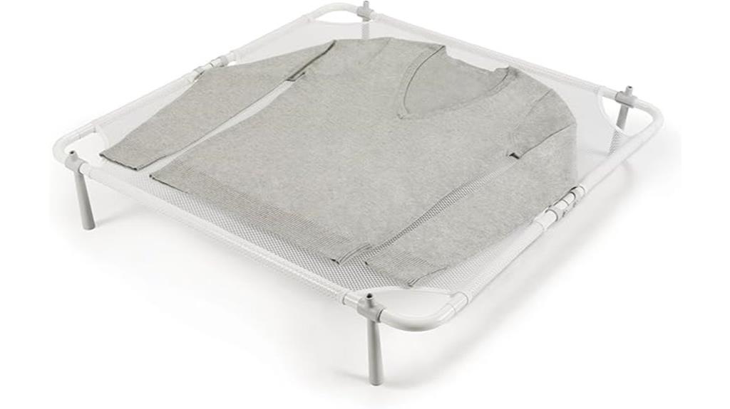 white folding sweater dryer