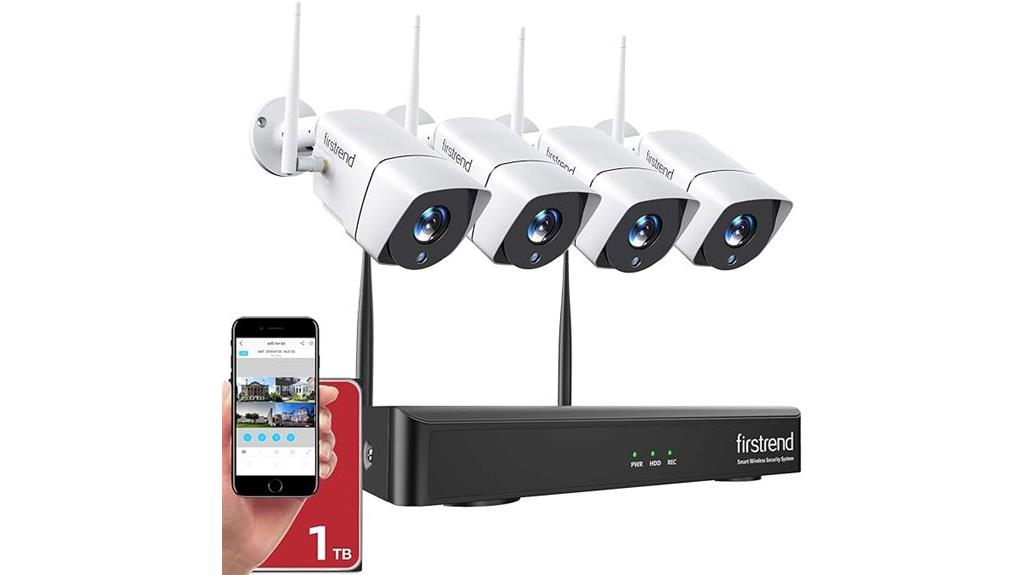 wireless four camera security system