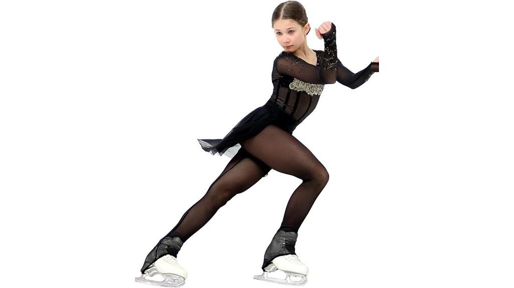 women s mesh ice skating tights