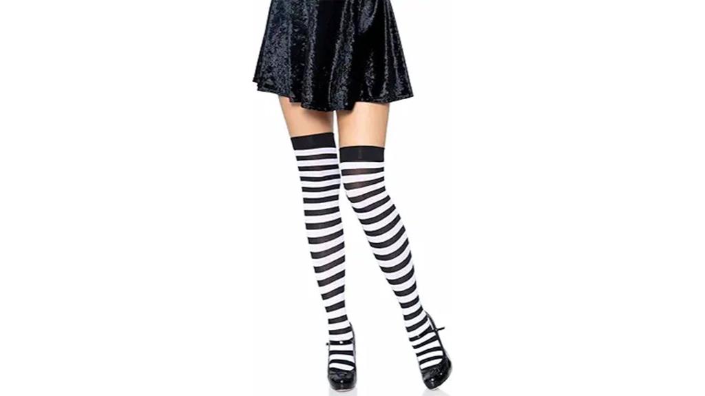 women s nylon striped stockings