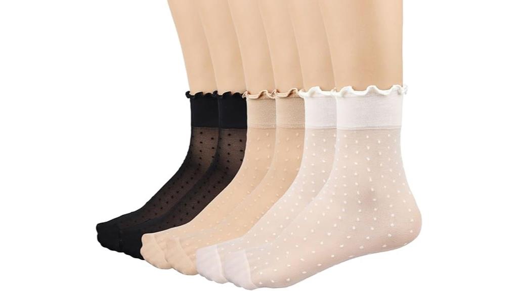 women s sheer ruffle socks