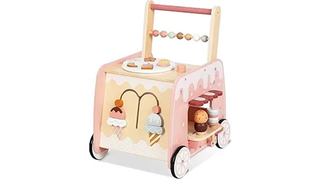 wooden toddler ice cream walker