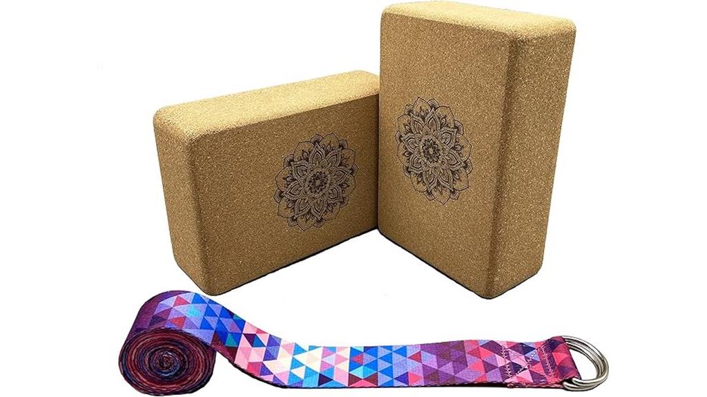 yoga block and strap set