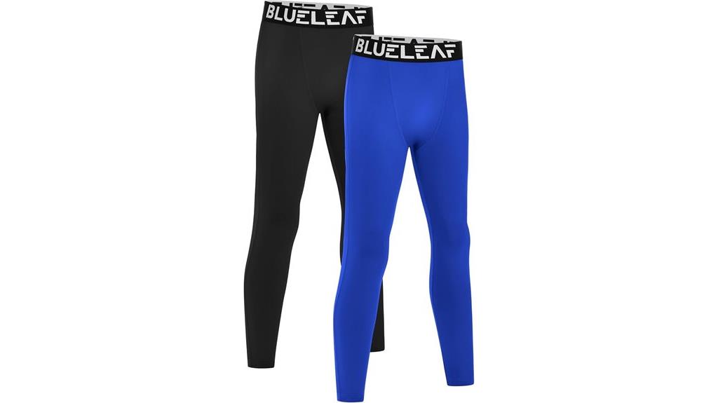 youth blueleaf compression leggings