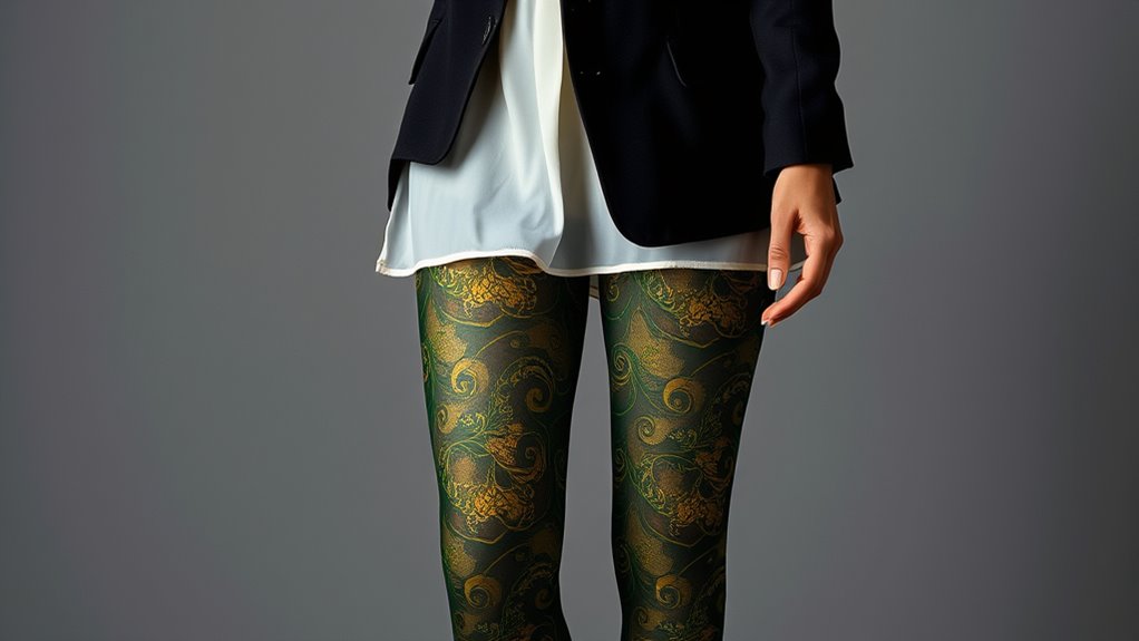 balanced patterned tights styling
