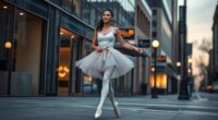 ballet inspired white tights