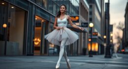 ballet inspired white tights