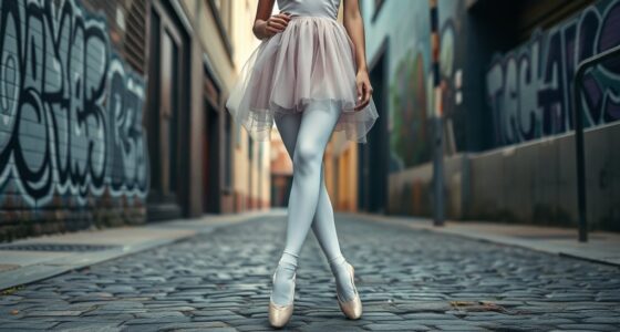 ballet inspired white tights
