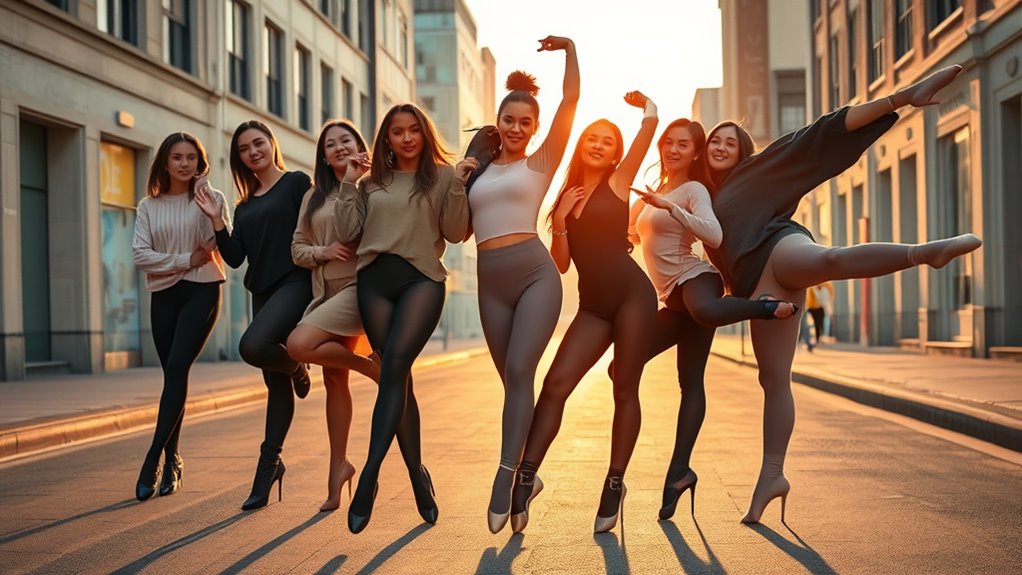 ballet tights as streetwear