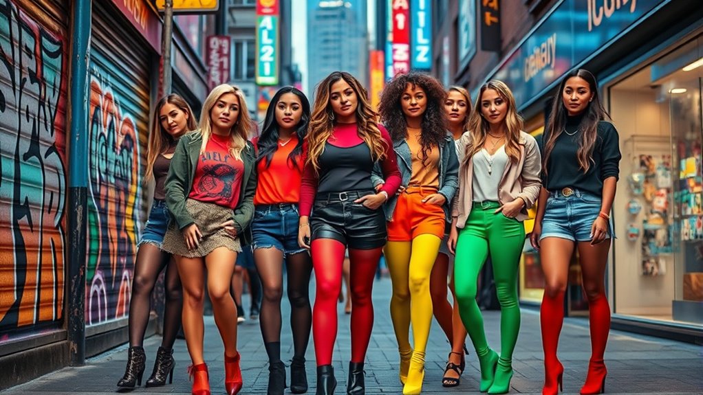 bold colorful hosiery statements