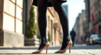 choose elongating tights and shoes