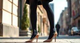 choose elongating tights and shoes
