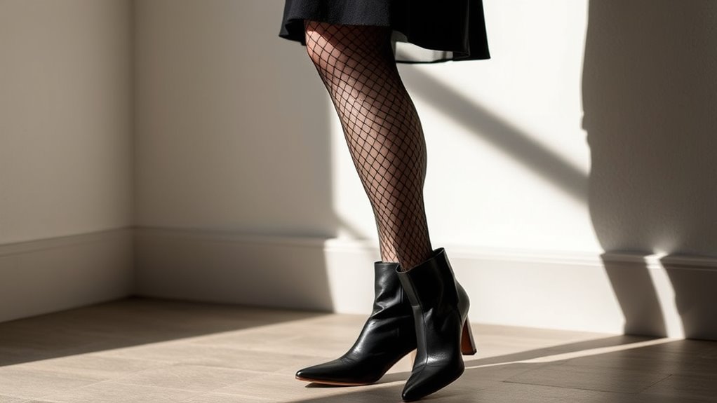choose patterned fitted fishnets