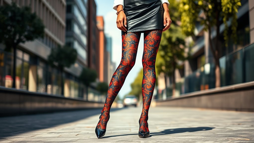 choose subtle patterned tights