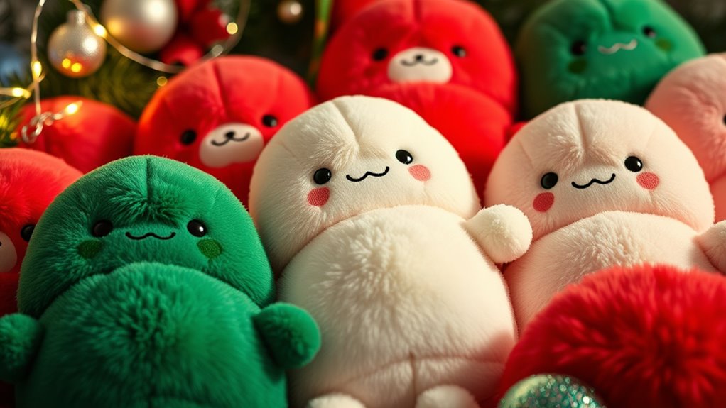 choosing festive plush toys