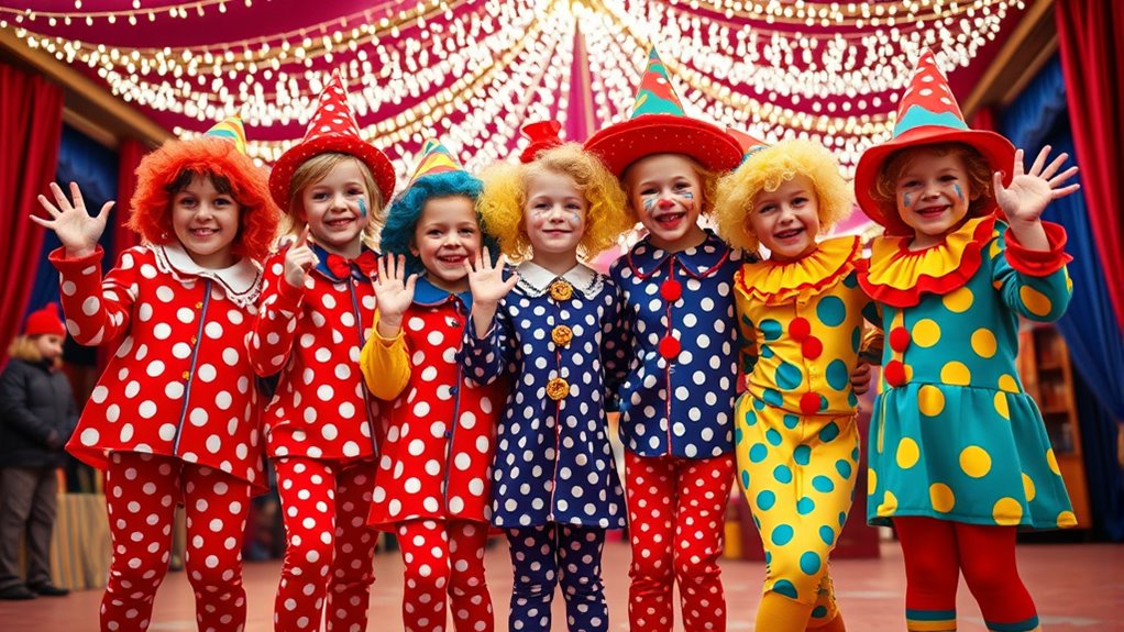 colorful playful circus costumes
